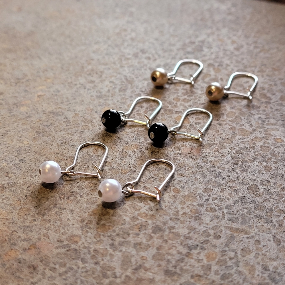 🤍3/$30 ×3 Pearl earrings